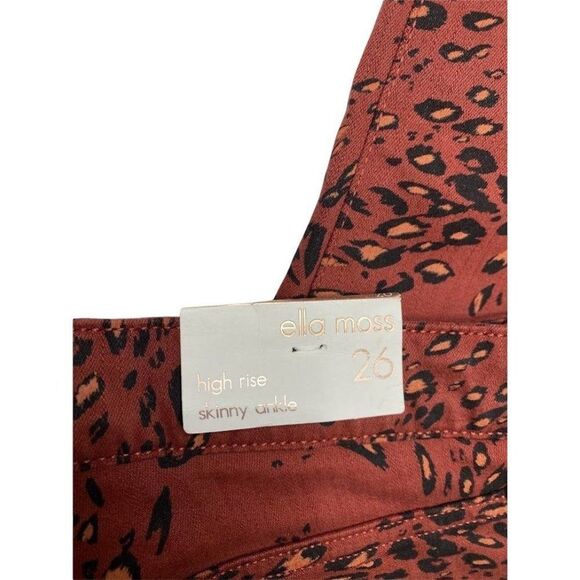 Ella Moss Skinny Ankle Jeans Juniors' 26 Cheetah Animal-Print Stretch NEW - Picture 10 of 13